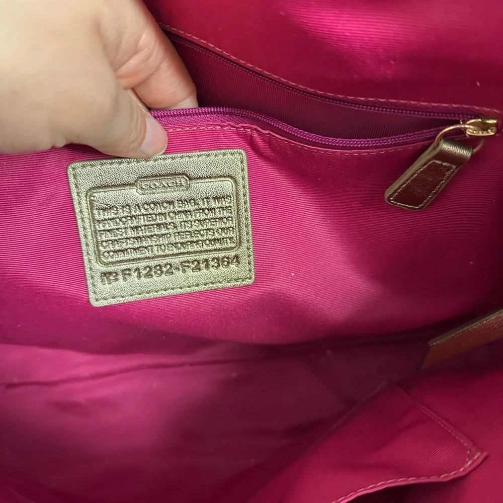 Coach Peyton Tattersall Tote Bag - Picture 9 of 11